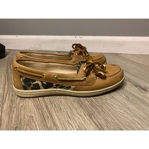 Leopard Sperry Slip-Ons